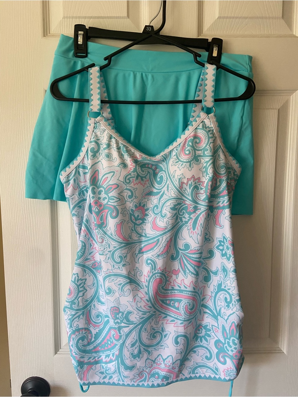 Two piece swim suit (Large) skirt with tank